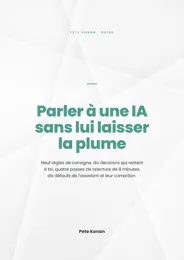 Couverture du livre Parler à une IA sans lui laisser la plume
