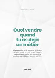 Couverture du livre Quoi vendre quand tu as déjà un métier