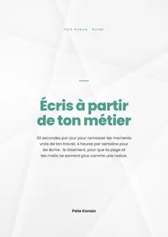 Couverture du livre Écris à partir de ton métier