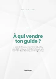 Couverture du livre À qui vendre ton guide ?