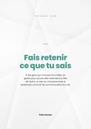 Couverture du livre Fais retenir ce que tu sais