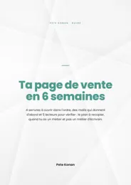 Couverture du livre Ta page de vente en 6 semaines