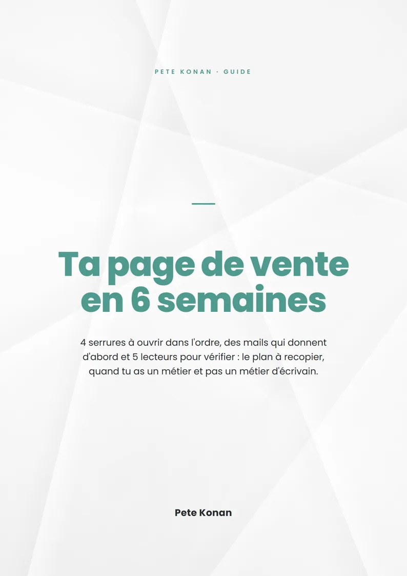Couverture : Ta page de vente en 6 semaines
