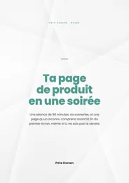 Couverture du livre Ta page de produit en une soirée