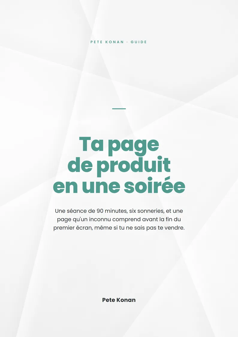 Couverture : Ta page de produit en une soirée