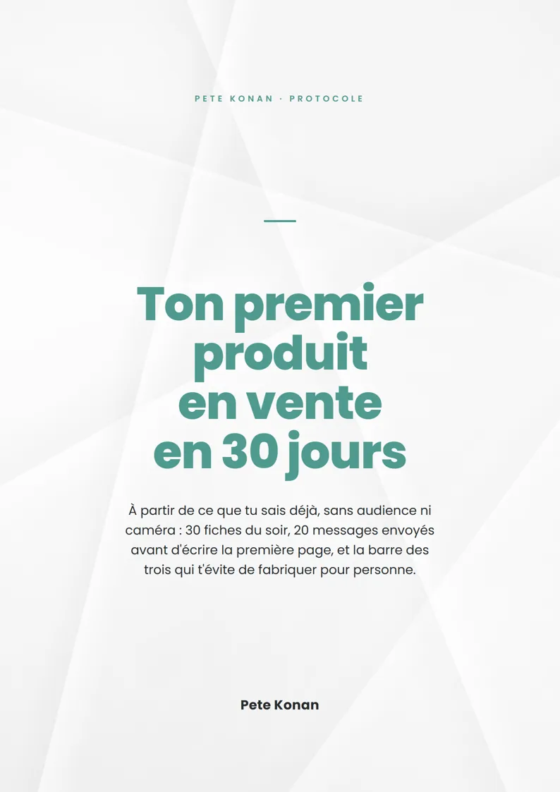 Couverture : Ton premier produit en vente en 30 jours