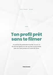 Couverture du livre Ton profil prêt et dix publications, sans te filmer
