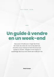 Couverture du livre Un guide à vendre en un week-end