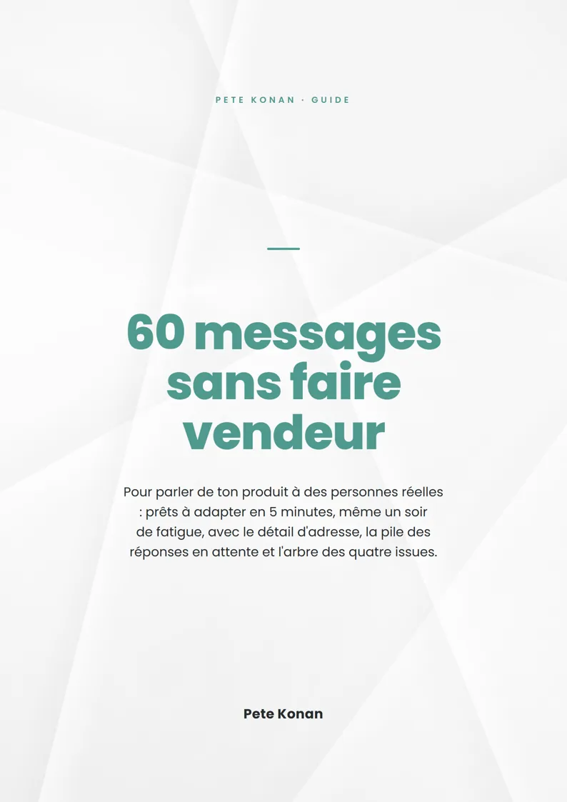 Couverture : 60 messages sans faire vendeur